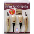 Flex Cut 4-Piece Beginner Palm & Knife Carving Tool Set Image 1